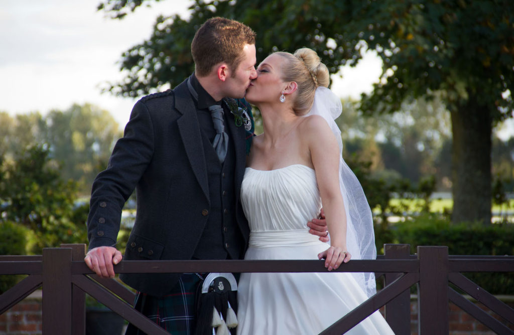 couple at wedding day in glasgow